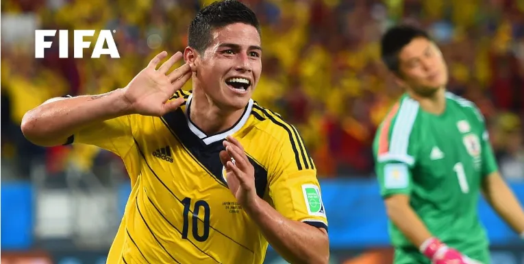 最佳進球全解析 歷屆世界盃經典進球回顧  2014 年 - 哈梅斯·羅德里奎茲（James Rodríguez）凌空世界波