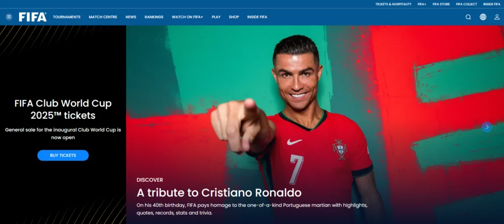 2026世界盃品牌行銷戰！FIFA官方網站